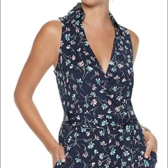 Nina Leonard Surplice Neckline Jumpsuit Size L - Picture 10 of 13